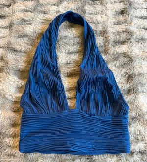 Shein Halter Crop Top - Blue XS thumbnail 1