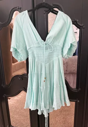 Free People Perfect Day Mini Dress aqua thumbnail 1