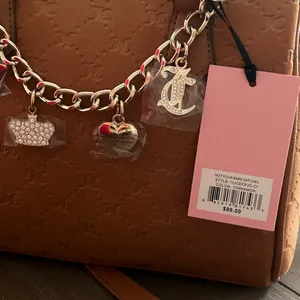 NWT Juicy Couture Suede Satchel with Charm Chain thumbnail 9