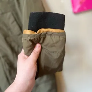 Aeropostale XS Olive Parka Gorpcore Granola Faux Fur Utility Jacket thumbnail 4