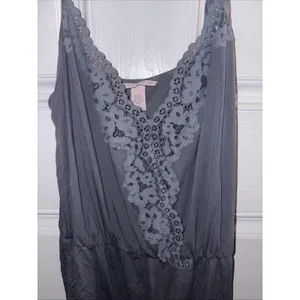 Victoria's Secret Sleeper, Pajama Romper, One Piece Shorts, Size Medium, Gray thumbnail 2