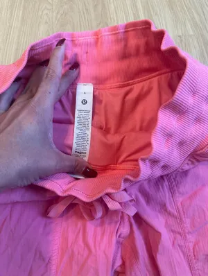 Lululemon Women's Pink Drawstring Joggers Size 4 Cuffed Ankles thumbnail 4
