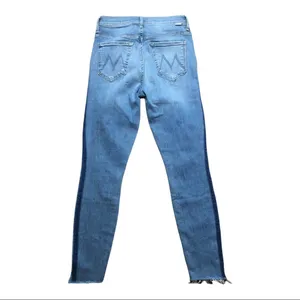 MOTHER Denim Stunner Zip Ankle Step Fray `Light Kitty Racer’ Size 27 Pre-Loved thumbnail 6