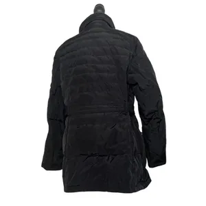 Black Belted Puffer Coat Down Insulated Quilted Jacket Jones New York J23700X-ME thumbnail 3