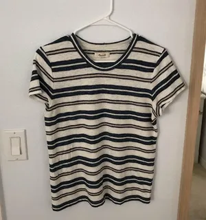 Madewell Hi-Fi Shrunken Striped Tee Vonda Stripe thumbnail 3