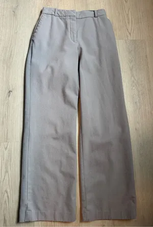 Aritzia Babaton Grey Wool Wide-Leg Trousers thumbnail 1