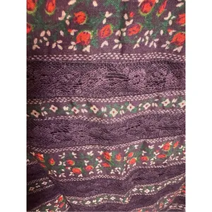 Free People Bohemian Beachy Retro 70s Floral Lace Lotus Maxi Dress Medium thumbnail 12