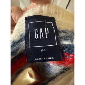 Gap Fair Isle Snow Cap Scandi Nordic Mohair Wool Sweater Sz‎ XS thumbnail 2