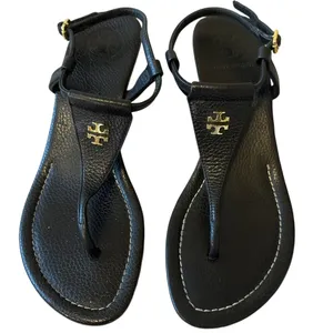 Tory Burch‎ Pauline Demi Cork Wedge Sandals Black 8.5 thumbnail 2