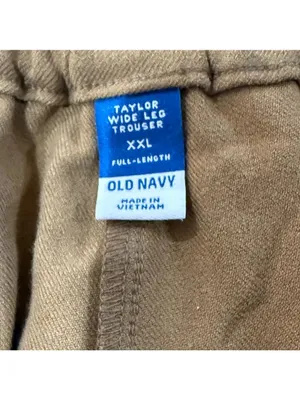 Old Navy Khaki Taylor Wide Leg Full Length Trousers thumbnail 5