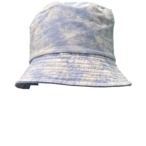 Steve Madden Blue White Tie Dye Cotton Bucket Hat One Size thumbnail 2