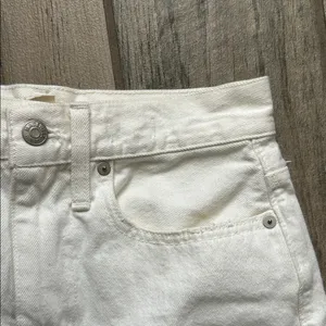 Madewell the mom Jean Cream Straight Leg Women's Jeans thumbnail 3