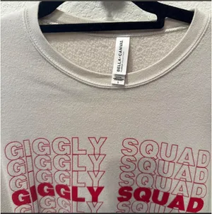 Giggly Squad Merch Sweatshirt Gray thumbnail 2
