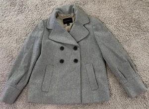 Women's Banana Republic Coat, Gray, Small thumbnail 1