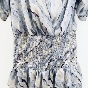 Amanda Uprichard deep V-neck ruffle mini dress thumbnail 6