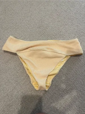 Show Me Your Mumu Del Rey Bottom size Large L Butter Yellow Scrunch thumbnail 5