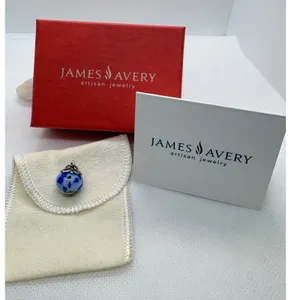 James Avery Retired Gentle Wave Blue Glass Finial Charm Sterling Silver Rare thumbnail 3