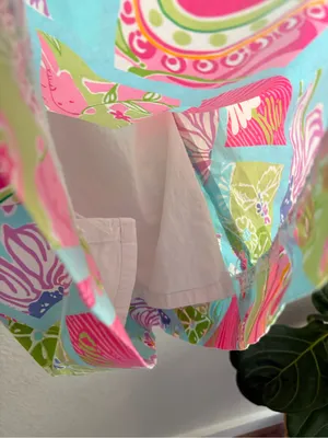 VTG Lilly Pulitzer Sleeveless Lined Multicolored Floral Check V Neck Dress Sz 6 thumbnail 5