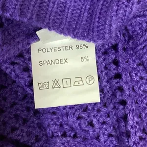 Womens Purple Open Knit Crochet Halter Bodycon Summer Swim Coverup Dress Size M thumbnail 4