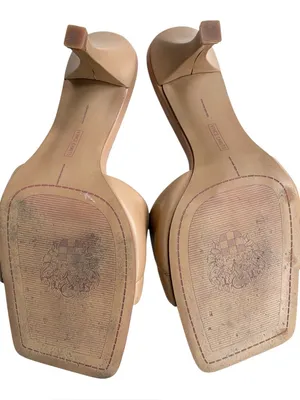 Vince Camuto Leather Alerti Heeled Sandals Tan Size 7.5 thumbnail 7