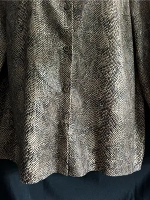 Harve Benard Holrzman Vintage Womens Snake-Print Button Front Jacket thumbnail 8