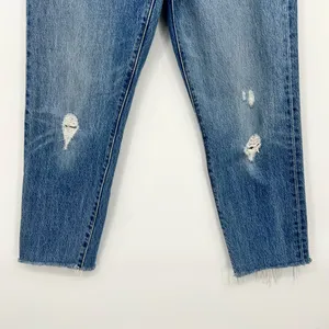 Levi’s Wedgie Cropped Ankle High Rise Distressed Raw Hem Jeans High Waisted 27 thumbnail 9