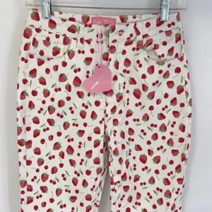 Dolls Kill Sugar Thrillz Farm Stand Strawberry Cherry Print Jeans thumbnail 3