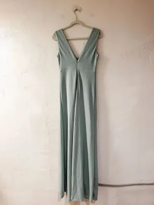 NEW Birdy Grey Shamin Maxi Bridesmaid Dress in Sage Green Medium thumbnail 3