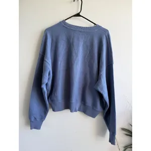 Aerie Womens Ribbed Knit Pullover‎ Sweater Dusty Blue Cotton Crew Neck Small thumbnail 3