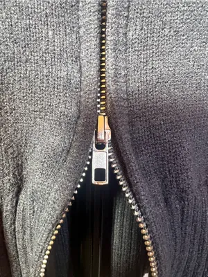 Edikted XS Dark Navy Cropped Double Zip Knit‎ Hoodie Sweater Y2K thumbnail 7
