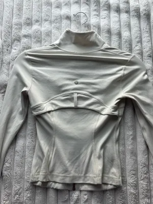 White and gold lululemon define jacket cropped thumbnail 2