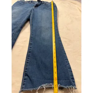 Madewell Cali Demi-Boot Jeans Womens 30 High Rise Raw Hem Medium Wash Blue Flare thumbnail 5