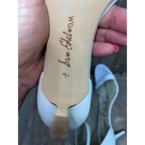 Sam Edelman Women's White Ankle‎ Strap Heeled Sandals Size 9.5 thumbnail 4