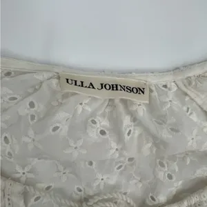 ULLA JOHNSON Cara Eyelet Blouse blanc Sz 4‎ thumbnail 7