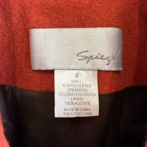 Spiegel Rust Orange Embellished Sleeve Blazer Jacket Womens Size 8 thumbnail 3