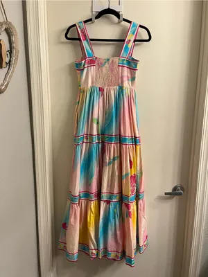 Hunter Bell Rita Cotton Tiered Dress Size XS thumbnail 8