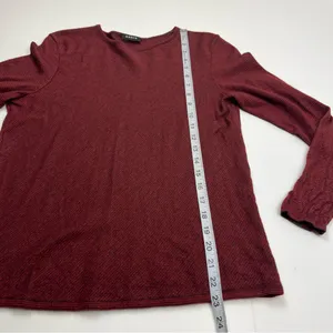AKRIS Womens Cashmere Silk Red Stripe Long Sleeve Top US‎ 16 *SEE MEASUREMENTS thumbnail 7