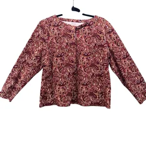 Talbots Paisley Blouse Brown XL‎ thumbnail 2