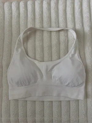 Endoire Seamless White Racerback sports bra thumbnail 3