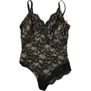 NWT Popilush Lace Shapewear Bodysuit Black V Neck Backless Thong Large thumbnail 4
