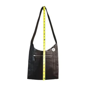 Brown Pebbled Leather Hobo Shoulder Bag The Sak Minimalist Zip Pocket Purse Y2K thumbnail 6
