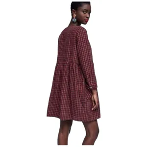 Zara Women Over Sized Long Sleeve Christmas Plaid Pocket Red M thumbnail 11