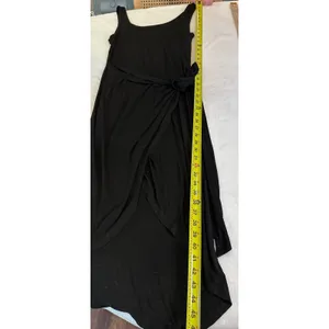 LBD ChicMe Black Sleeveless Wrap Front Side Tie Midi Dress Medium T1ODF2276 thumbnail 6