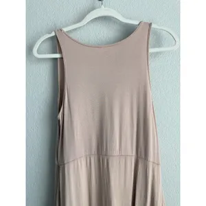 Anthropologie Gemini Mixed Media Slip Dress Mauve Pink Minimalist Romantic S thumbnail 5