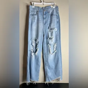 American Eagle super high waist skater jeans 4066 size 8 short thumbnail 2