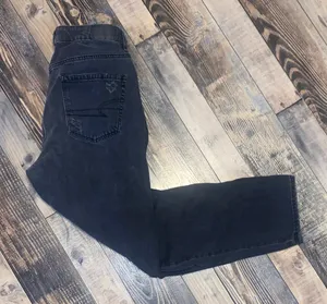 American Eagle Outfitters Distressed Straight Leg Jeans thumbnail 1