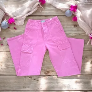 Zara Pink Straight Leg Jeans thumbnail 3