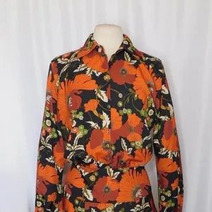 Revolve DODO BAR OR Natasha Dress Genia Floral‎ Retro Print Size 46 US Size 10 thumbnail 3