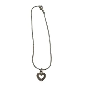 Sterling Silver Silver Heart Charm Bracelet With Thin Chain For Women A200 thumbnail 2