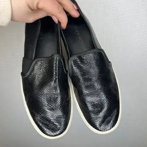 Vince Blair Black‎ Snake Embossed Leather Slip On Sneakers Women 7.5 M EUR 37.5 thumbnail 2